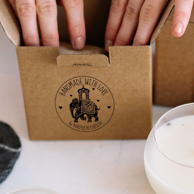 indischer Elefant, handgefertigt mit Liebe, Gummistempel (Von Creator hochgeladen)