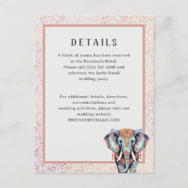 Indischer Elefant-Hochzeitskarte Postkarte