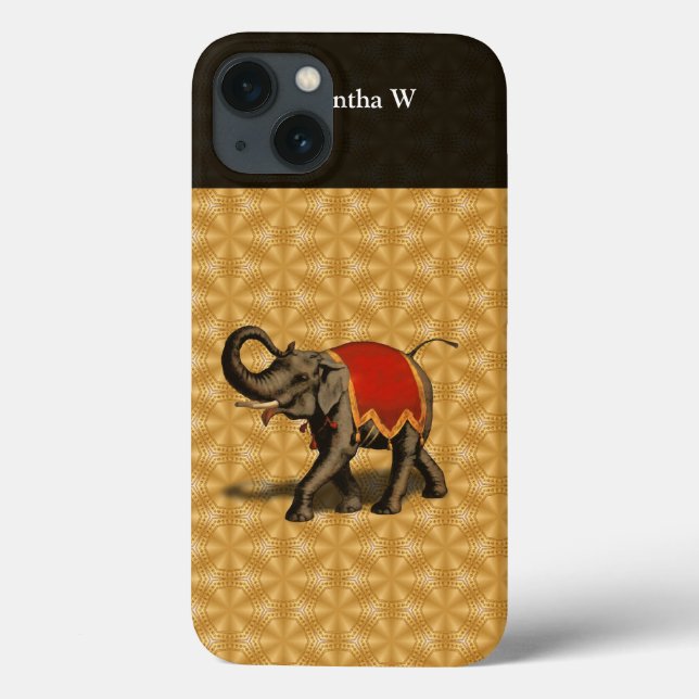 Indischer Elefant mit rotem Tuch Case-Mate iPhone Hülle (Rückseite)