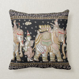 Indischer Elefant-Tapisserie Kissen