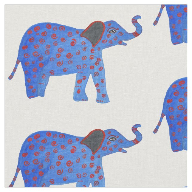 Indischer Elefant Zeichne Stoff (Nahaufnahme)