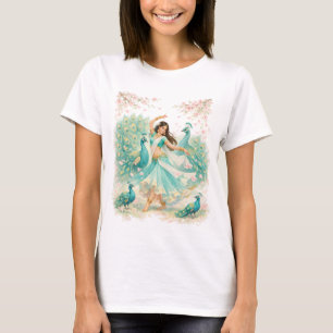 Indischer Frühling - Tanz mit Pfauen T-Shirt