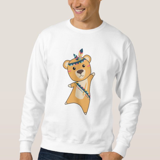 Indischer Gelbbbär, der Teddy Feather Niedlich Sweatshirt (Vorderseite)