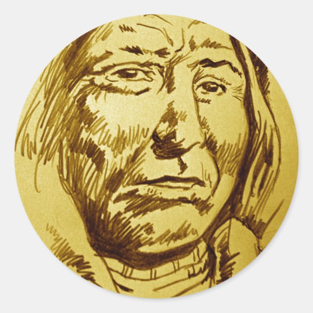 Indischer Generalstabschreiber Runder Aufkleber (Vorderseite)