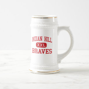 Indischer Hügel - Braves - hoch - Cincinnati Ohio Bierglas