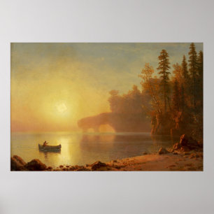 Indischer Kanu von Albert Bierstadt Poster