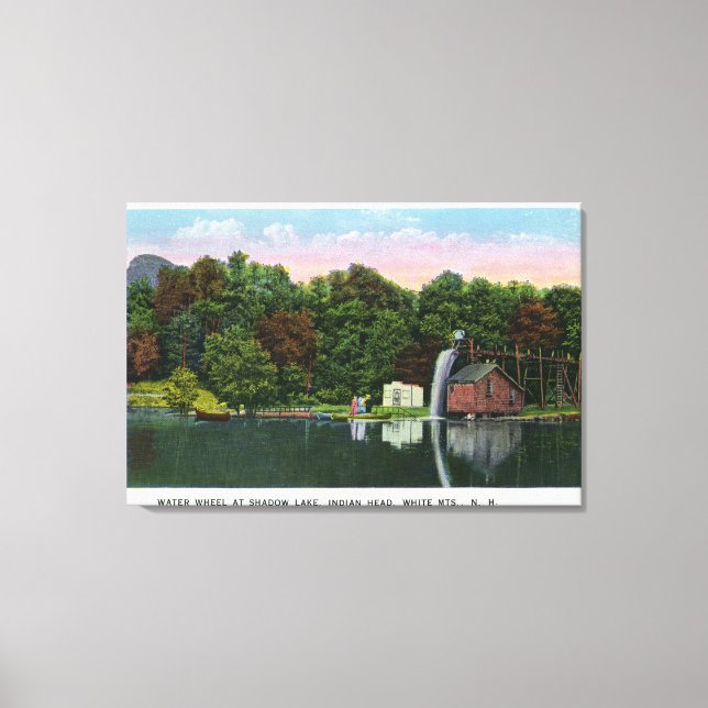 Indischer Kopfblick des Shadow Lake Water Wheels Leinwanddruck (Vorderseite)