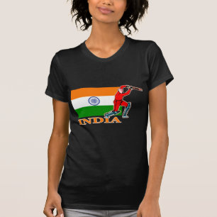 Indischer Kricket-Spieler T-Shirt