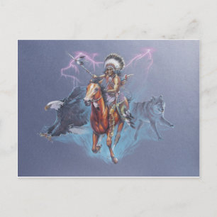 Indischer Krieg in der Schlacht Postkarte