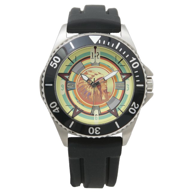 Indischer Leiter-Prüfmuster-Uhr Armbanduhr (Vorderseite)