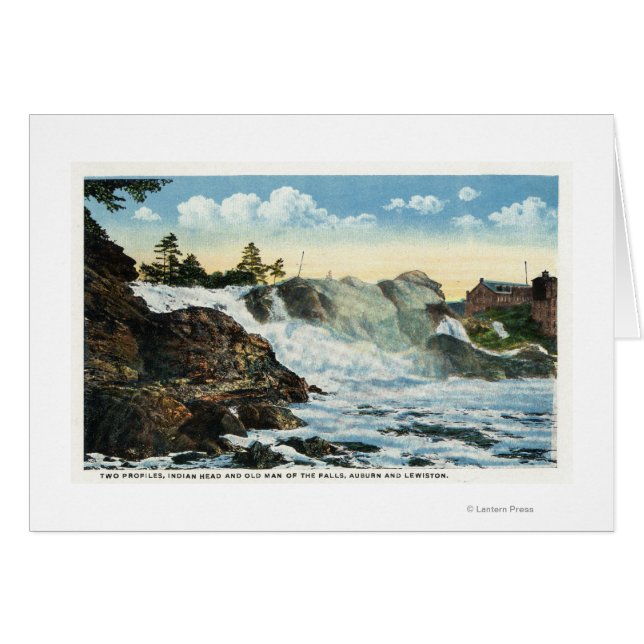 Indischer Leiter und alter Mann der Falls View (Vorderseite (Horizontal))