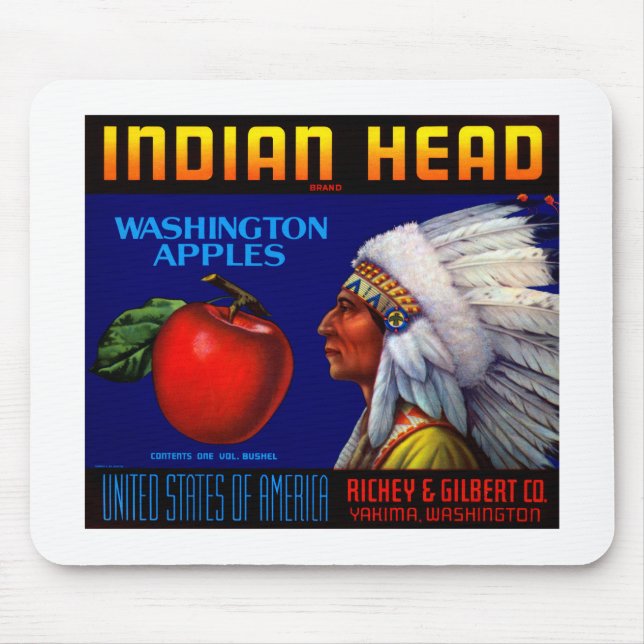 Indischer Leiter Washington Äpfel Mousepad (Vorne)