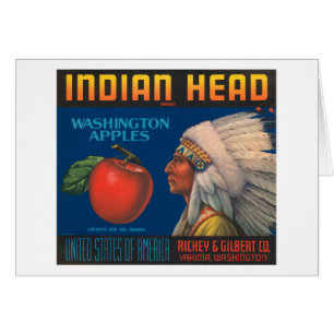Indischer Leiter Washington Äpfel Vintages Crat L