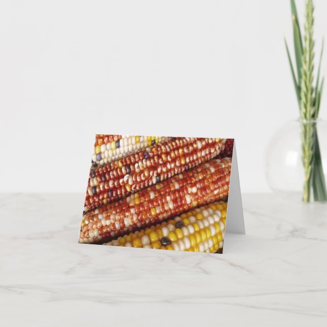 Indischer Mais Danke, dass Sie Notecards Dankeskarte (Vorderseite)