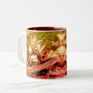 Indischer Mais in Basket Nature Art Personalisiert Zweifarbige Tasse