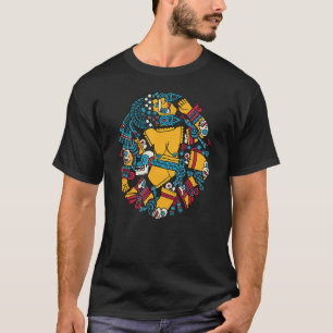 Indischer Mexikaner Coyolxauhqui Aztec Goddess T-Shirt