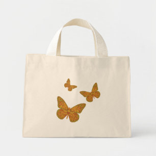 Indischer Monarch Tote Tag Mini Stoffbeutel