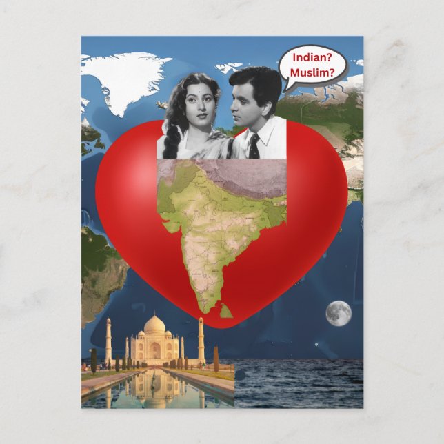Indischer Muslim Postkarte (Vorderseite)
