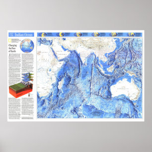 " Indischer Ozean: 1992 Detaillierter MAP ... Poster