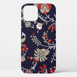 Indischer Paisley, Marinehintergrund, traditionell Case-Mate iPhone Hülle