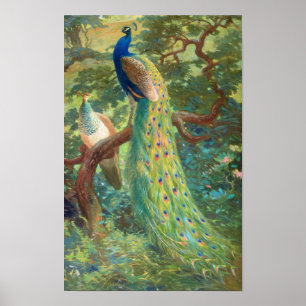 Indischer Pfau   Charles Robert Knight Poster