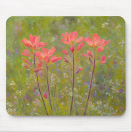 Indischer Pinsel Rosa Wildblume Art Mouse Pad Mousepad