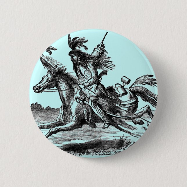 Indischer Reiterknopf Button (Vorderseite)