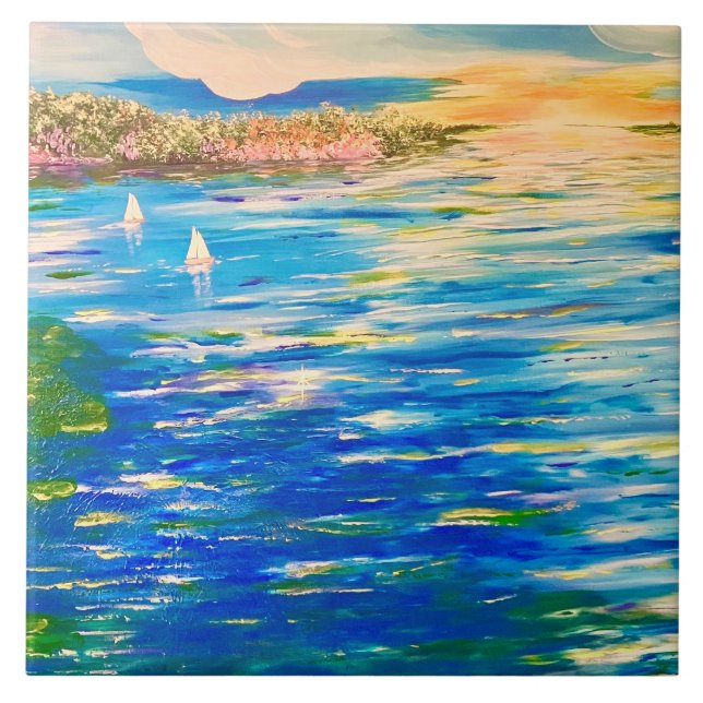 Indischer See Fliese (Vorderseite)