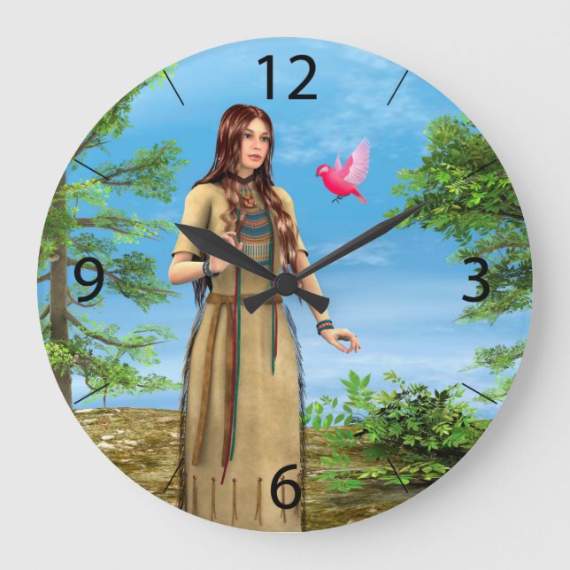 Indischer Sommer Große Wanduhr (Vorderseite)