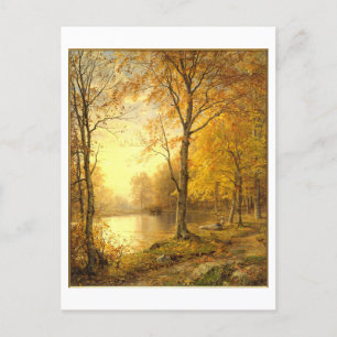 Indischer Sommer Herbstmalerei Postkarte