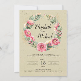 Indischer Sommer | Hochzeitliche Hochzeit von Aqua Einladung