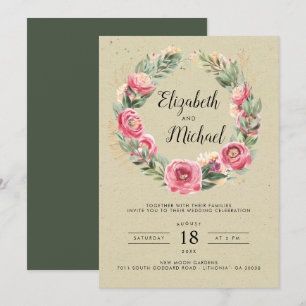 Indischer Sommer Hochzeitliche Hochzeit von Aqua Einladung