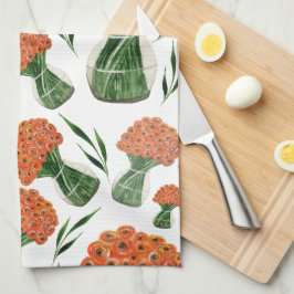 Indischer Sommer Italienischer Ranunculus Geschirrtuch