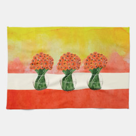 Indischer Sommer Italienischer Ranunculus Geschirrtuch