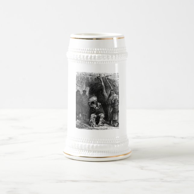 Indischer Stamm Stein Bierglas (Mittel)