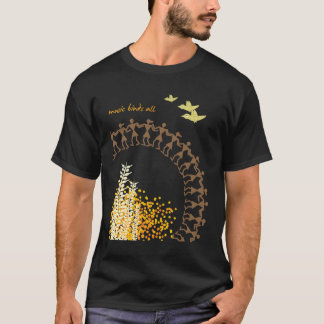 Indischer Stammes- Entwurfs-T - Shirt - Schwarzes