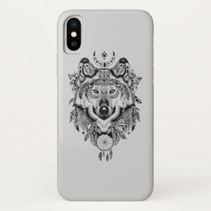 Indischer Stammes- Wolf Case-Mate iPhone Hülle