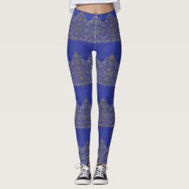 Indischer Tempelblau-Leggings-Yoga-Hose Leggings
