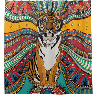 Indischer Tiger Duschvorhang