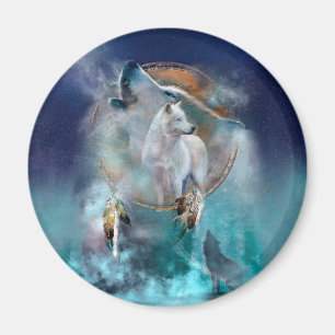 Indischer Träumer und ethnischer Stammeswolf Magnet