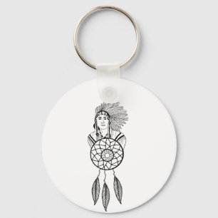 Indischer Ureinwohner des Indischen Zipfels Schlüsselanhänger