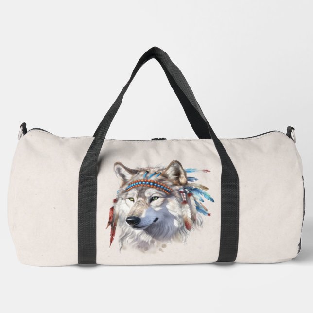 Indischer Wolf Duffel Bag Duffle Bag (Vorderseite)