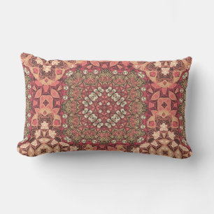 Indisches abstraktes Medaillonmuster. Boho und Sin Lendenkissen