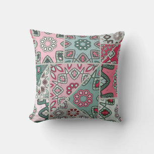 Indisches arabisches Patchwork-Quilt Vintage Kissen