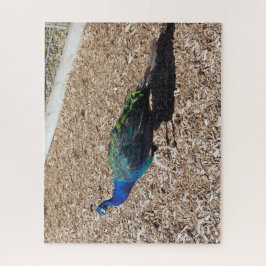 Indisches Blaues Pfauen-Holzpuzzle