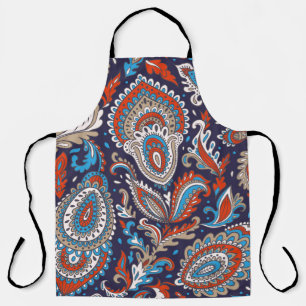Indisches Blumenpaisley-Medaillon-Muster. Ethnic M Schürze