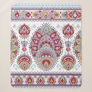 Indisches Blumenpaisley-Medaillon-Muster. Ethnic M Sherpadecke