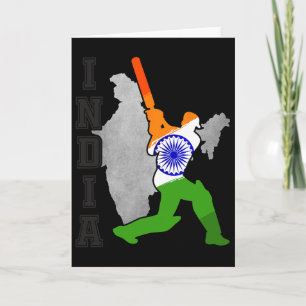 Indisches Cricket-Trikot Indien Cricket-Team-Liebh Karte