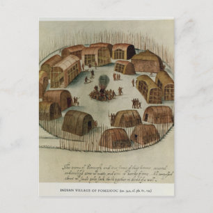 Indisches Dorf Pomeioc Postkarte