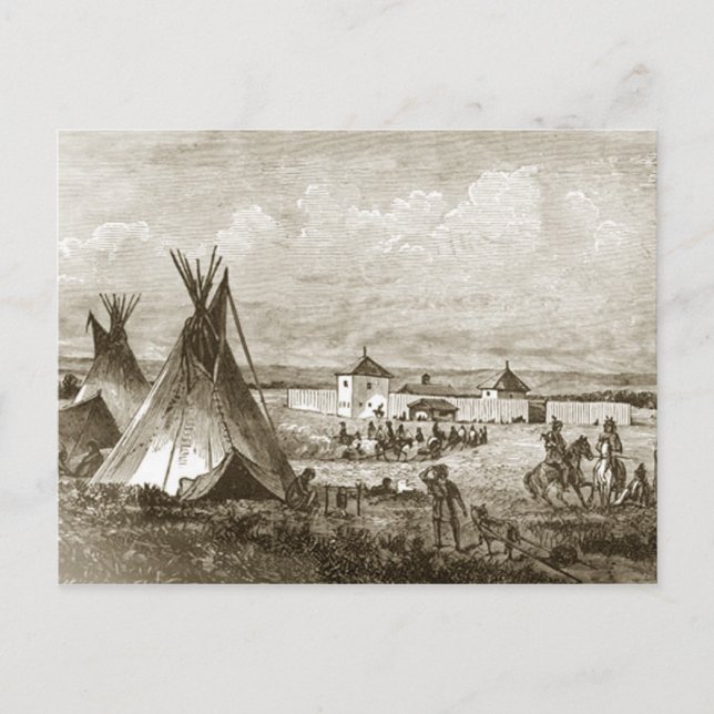 Indisches Dorf Postkarte (Vorderseite)